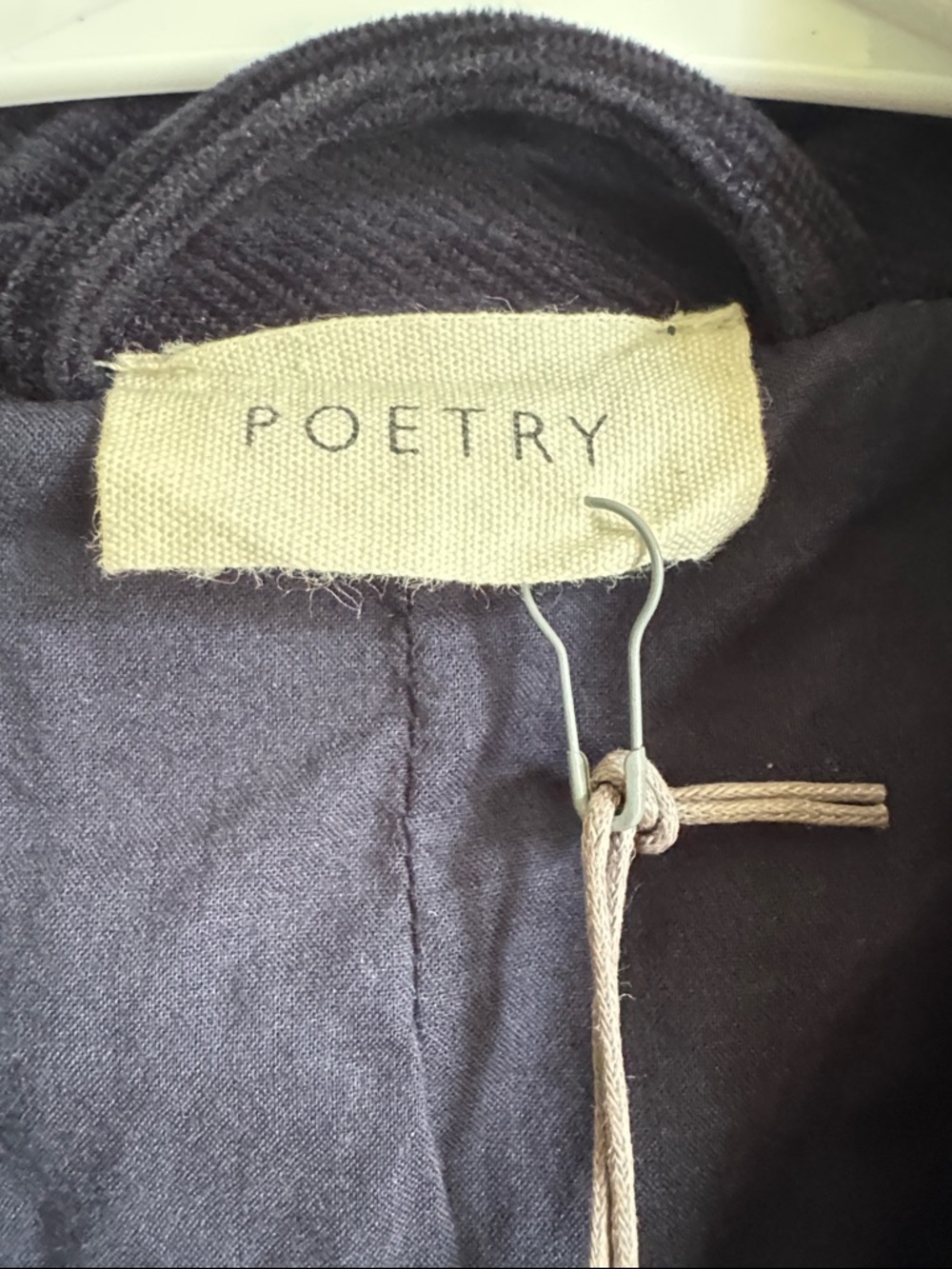 NWT Poetry Blazer Jacket Navy Cotton Velvet Twill Sz 4 - Picture 2 of 8
